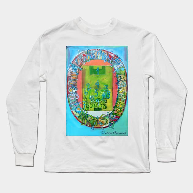 Brasil Argentina II Long Sleeve T-Shirt by diegomanuel